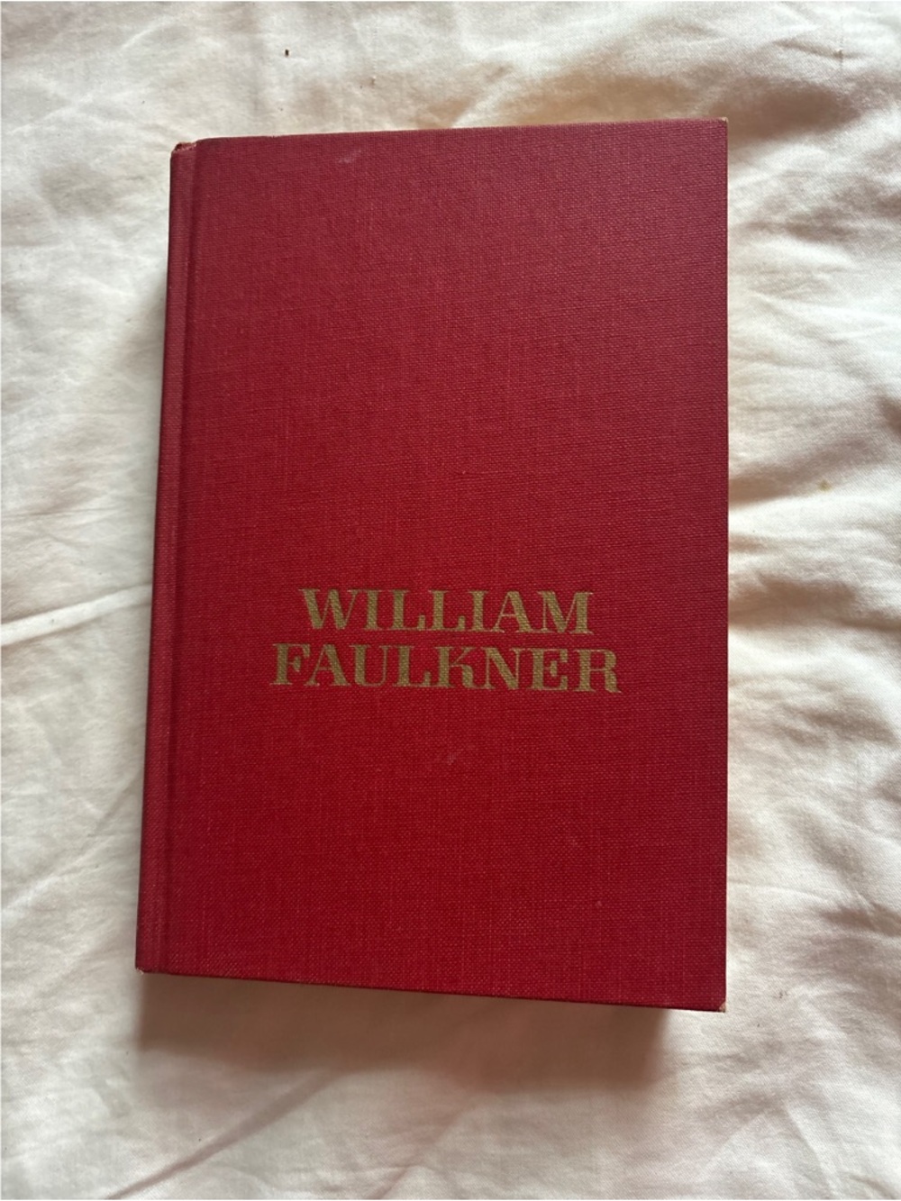 “A Light In August” By William Faulkner Red Hardcover Edition
